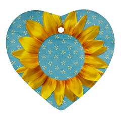 Sunflower ornament - Ornament (Heart)