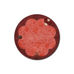 Blissfull Bella Flower Rubber Coaster  - Rubber Coaster (Round)