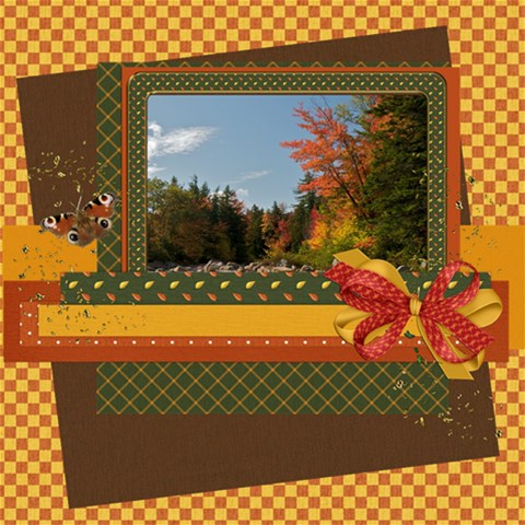 Autumn Frolic By Diann 8 x8  Scrapbook Page - 1