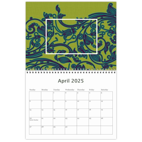 2025 Bright Colors Calendar By Klh Apr 2025