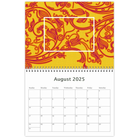 2025 Bright Colors Calendar By Klh Aug 2025