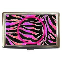 psychadelic zebra cigarette money case 