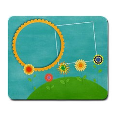 Flowers & Sun mousepad - Large Mousepad