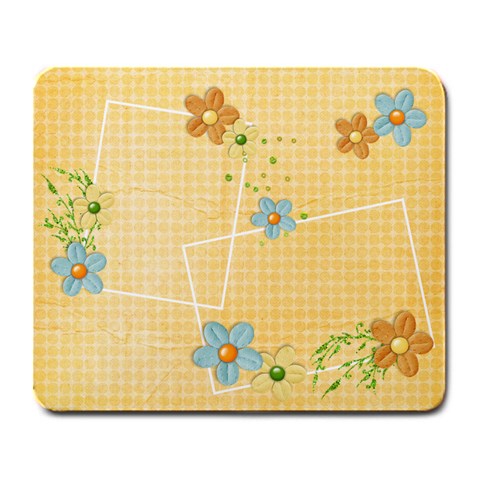 Orange Flowers Mousepad By Mikki Front