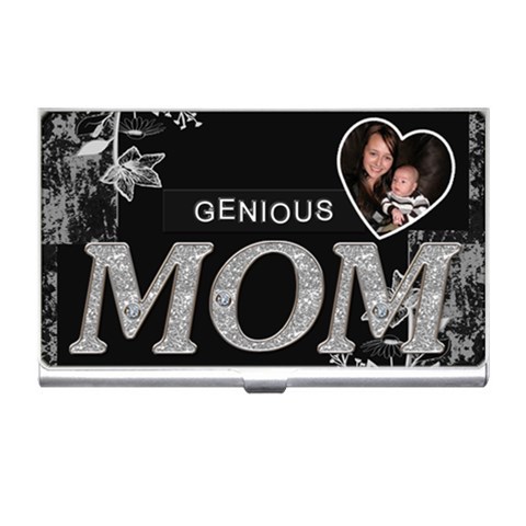 Genious Mom Business Card Holder By Lil Front