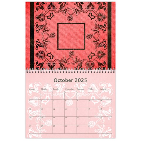 Art Nouveau Red Or Dead Calendar 2025 By Catvinnat Oct 2025