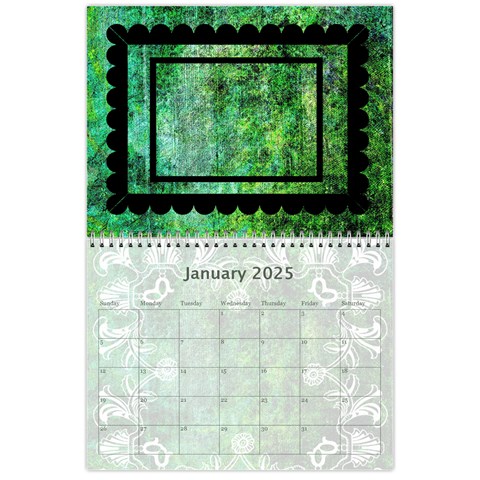 Art Nouveau Green Dream Calendar 2025 By Catvinnat Jan 2025