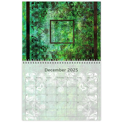 Art Nouveau Green Dream Calendar 2025 By Catvinnat Dec 2025