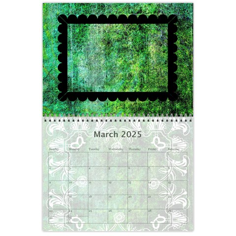 Art Nouveau Green Dream Calendar 2025 By Catvinnat Mar 2025