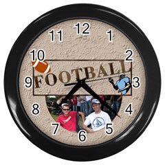 Football Wall Clock - Wall Clock (Black)