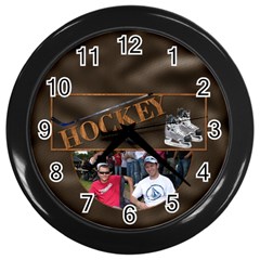 Hockey Wall Clock - Wall Clock (Black)