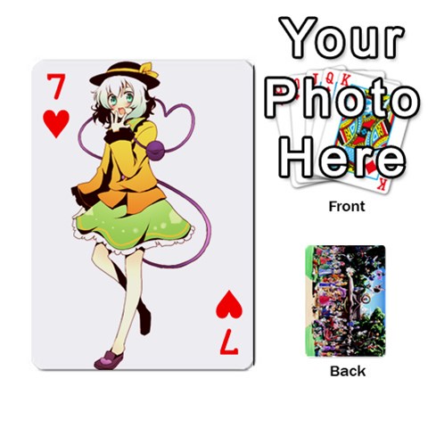 Touhou Playing Cards By Keifer Front - Heart7