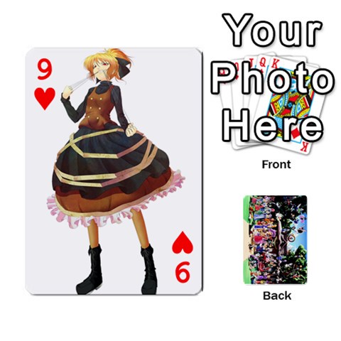 Touhou Playing Cards By Keifer Front - Heart9