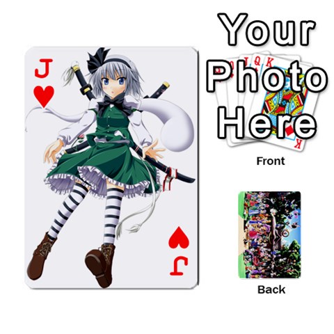 Jack Touhou Playing Cards By Keifer Front - HeartJ