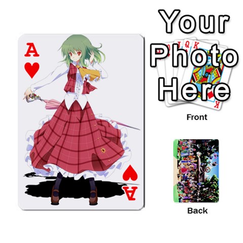 Ace Touhou Playing Cards By Keifer Front - HeartA