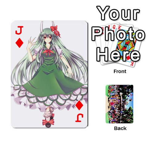 Jack Touhou Playing Cards By Keifer Front - DiamondJ