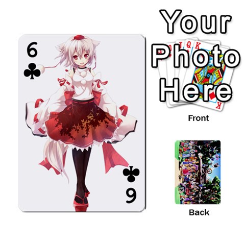 Touhou Playing Cards By Keifer Front - Club6