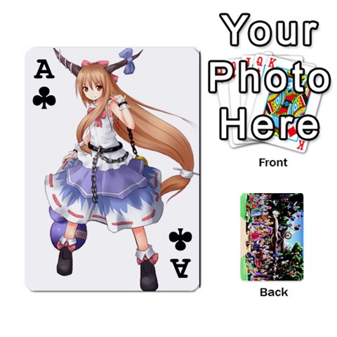 Ace Touhou Playing Cards By Keifer Front - ClubA