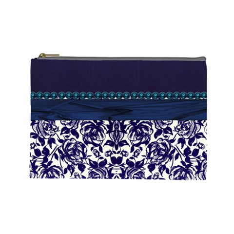 Blue  Cosmetic Bag By Florence Yeung Front