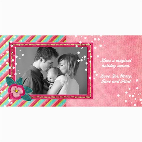 4x8 Holiday Photo Card 8 x4  Photo Card - 3