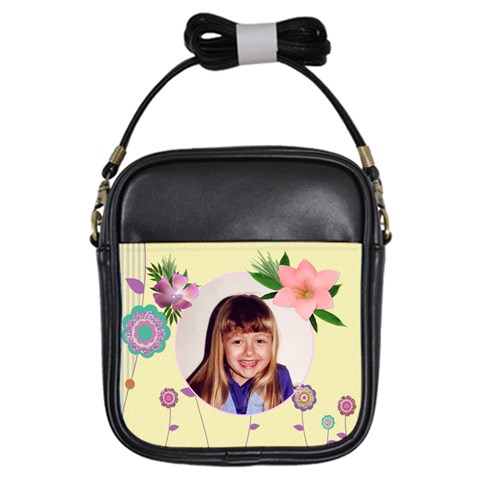 Girls Flower Sling Purse By Lil Front