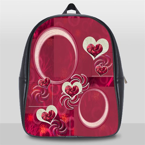 Pink Heart Backpack Large By Ellan Front