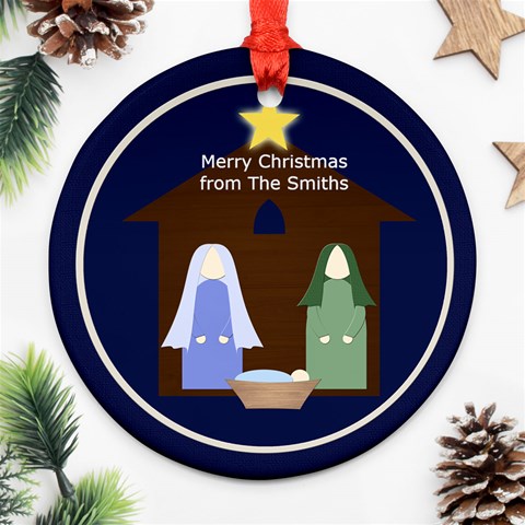 Christmas Ornament Nativity By Mim Front