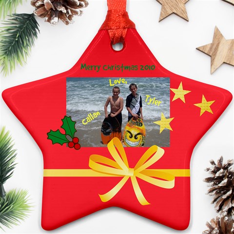 Ty And Cal Ornament By Jennifer Scharba Front