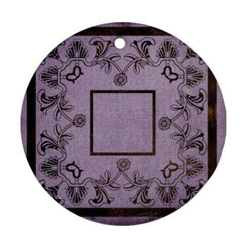 Art Nouveau Purple Round Single Side Ornament By Catvinnat Front