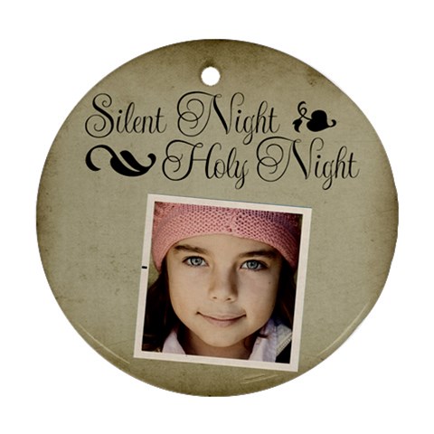 Christmas Silent Holy Night Ornament Clear By Jorge Front