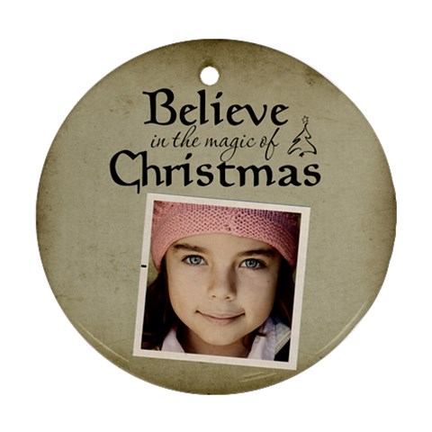 Christmas Believe Magic Christmas Ornament Clear By Jorge Front