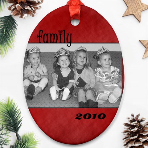 Oval Family 2010 Ornament By Amanda Bunn Front