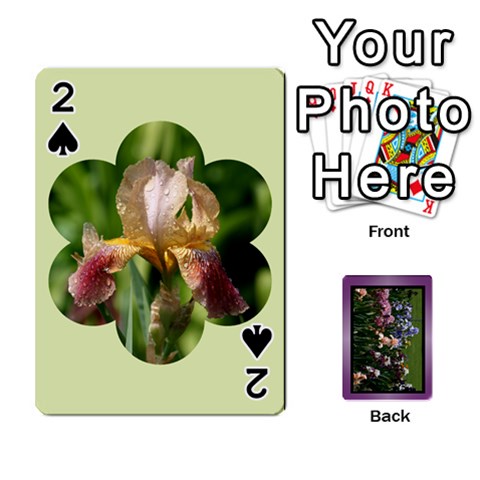 Iris 54 Design Card Deck Purple By Ellan Front - Spade2