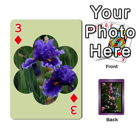 Iris 54 Design Card Deck Purple By Ellan Front - Diamond3