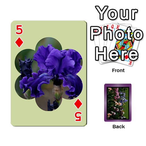 Iris 54 Design Card Deck Purple By Ellan Front - Diamond5