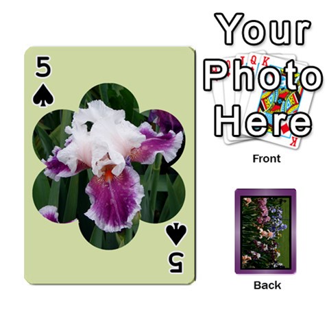 Iris 54 Design Card Deck Purple By Ellan Front - Spade5