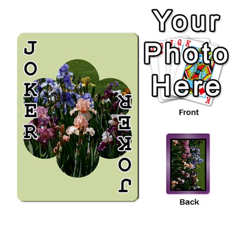 Iris 54 Design Card Deck Purple By Ellan Front - Joker1