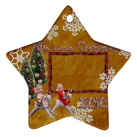 Angels On Reindeer 2010 Ornament 55 By Ellan Front