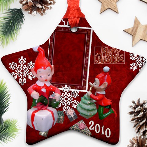 Elf Elves 2010 Ornament  128 By Ellan Front