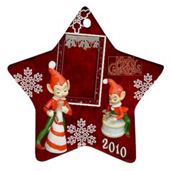 elf elves bells 2023 ornament  130 - Ornament (Star)