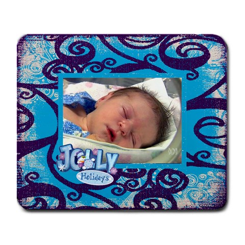 Jolly Holidays Funky Fantasia Purple Turquoise Mousemat By Catvinnat Front