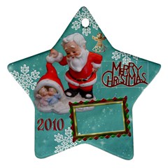santa baby Angels Merry Christmas 2023 ornament 147 - Ornament (Star)
