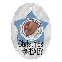 Baby Boy Christmas - Ornament - Oval Ornament (Two Sides)