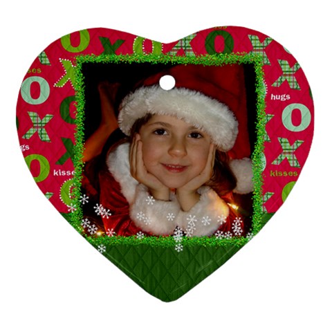 Hug & Kisses Ornament By Mikki Front