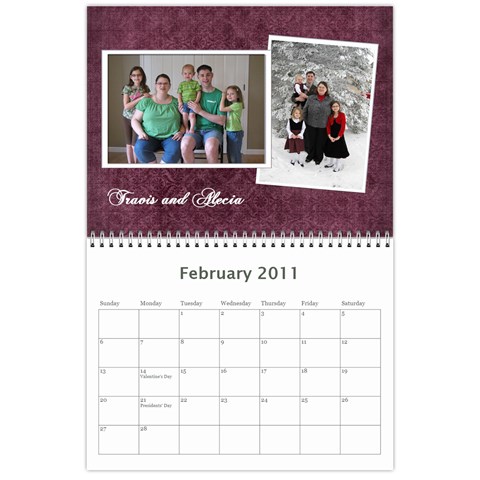 Rayhons Calendar 2011 By Alecia Feb 2011