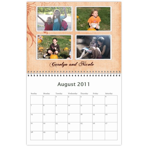 Rayhons Calendar 2011 By Alecia Aug 2011