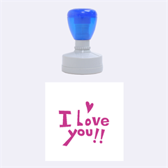 i love you - Rubber Stamp Round (Medium)