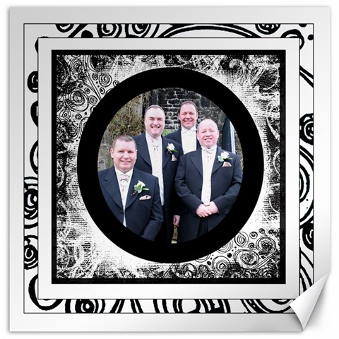 Fantasia Perfect Day Monochrome Wedding12 X 12 Canvas 2 By Catvinnat 11.4 x11.56  Canvas - 1