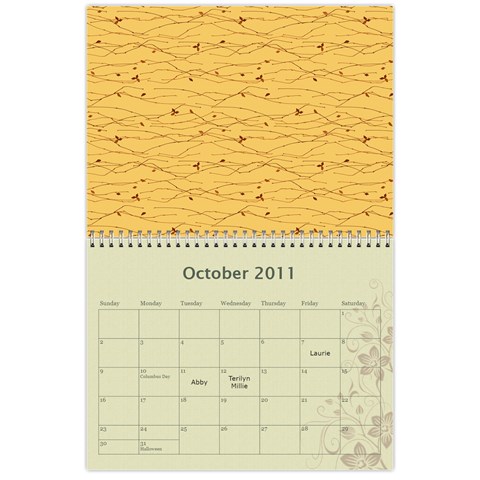 2011 Calendar By Laurie Oct 2011