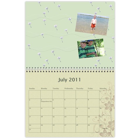 2011 Calendar By Laurie Jul 2011